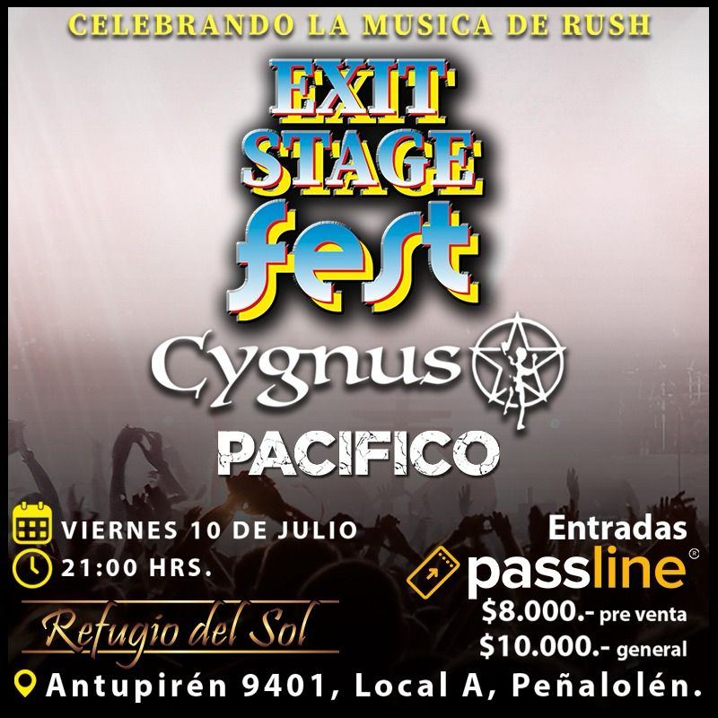 Afiche Exit Stage Fest en Refugio Del Sol